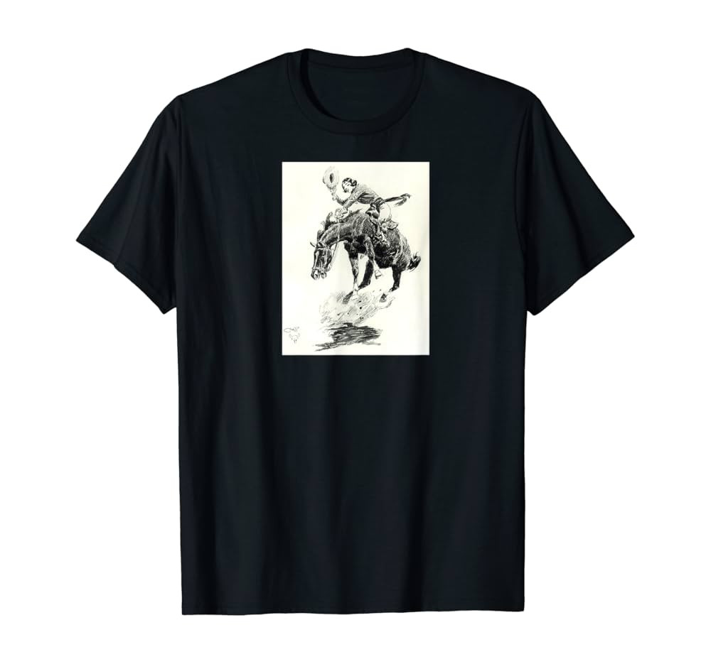 Rodeo Cowgirl T-shirt riding bucking horse | Amazon (US)