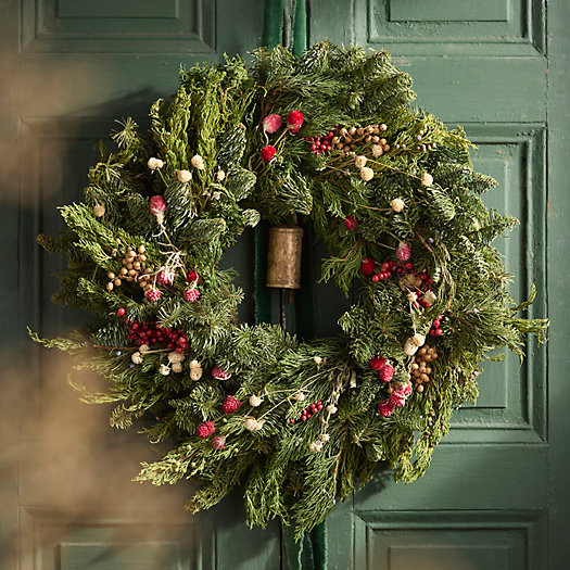Fresh Greens + Berries Wreath | Terrain