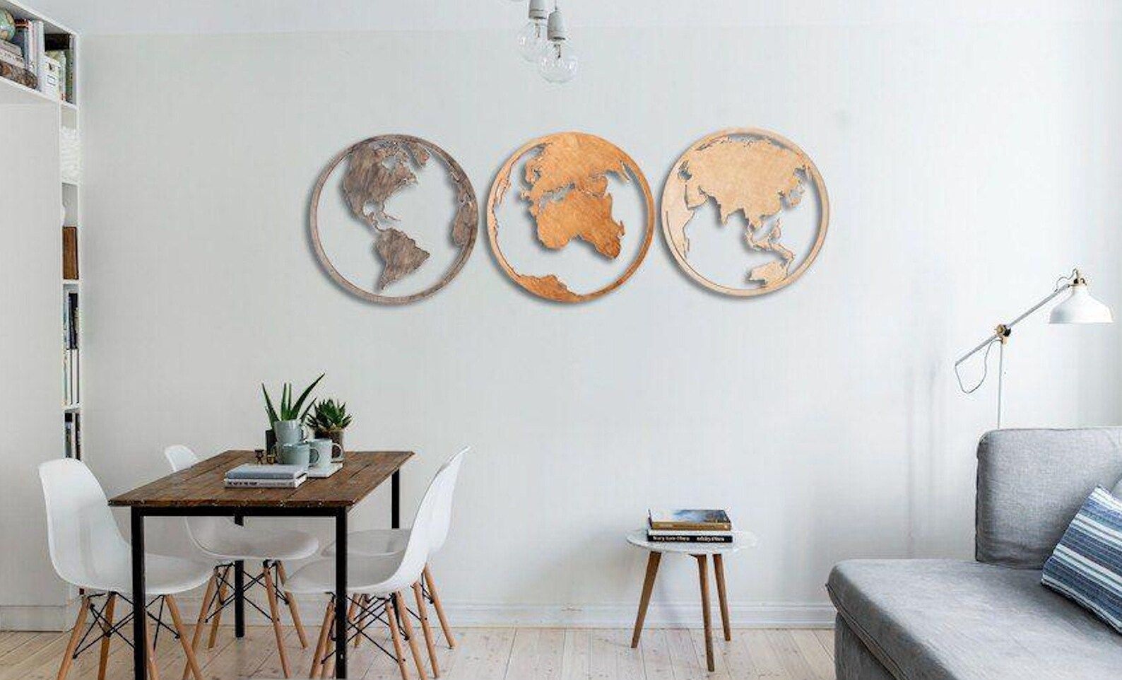 Set of 3 maps, Wooden World Map, Wood World Map, Round Wold Map Wall Art, Wood map | Etsy (US)