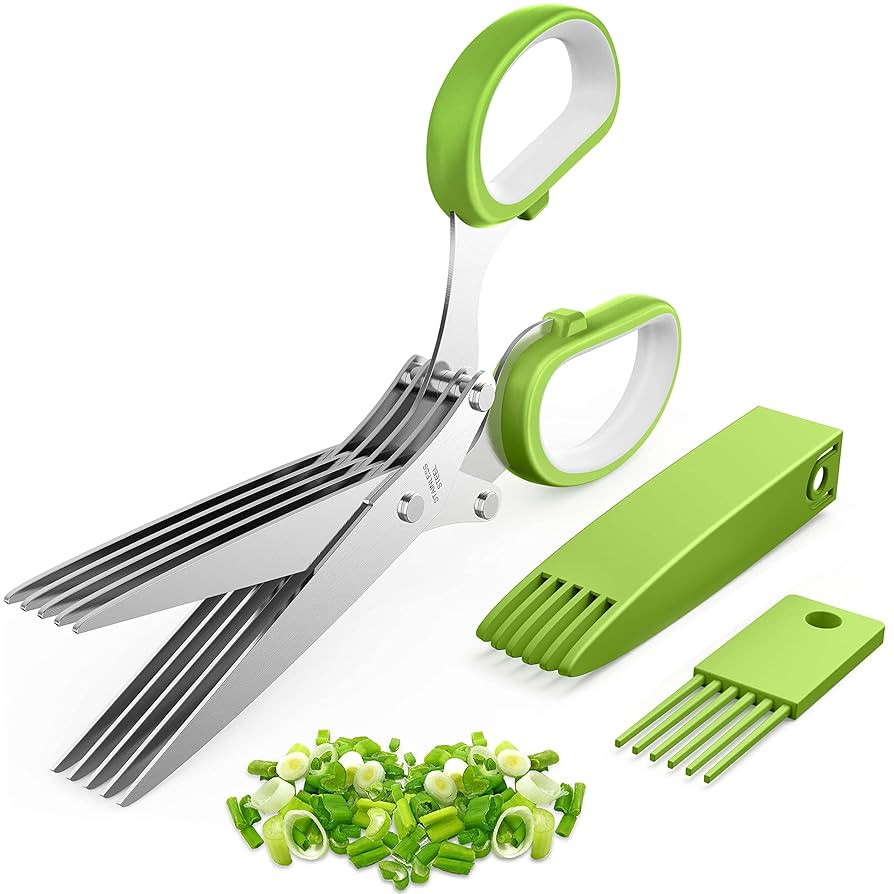 2025 Upgraded Herb Scissors, Effortless Herb Shears Cutter Tool with Sharp Stainless Steel Blades... | Amazon (US)