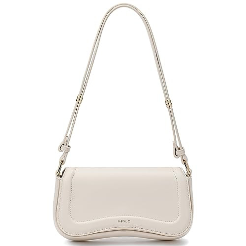 Keyli Shoulder Bag for Women mini Crossbody Purses Retro Classic Handbag Waterproof Vegan Leather Clutch Tote Hobo Purse Designer Bags with Adjustable Strap Beige | Amazon (US)