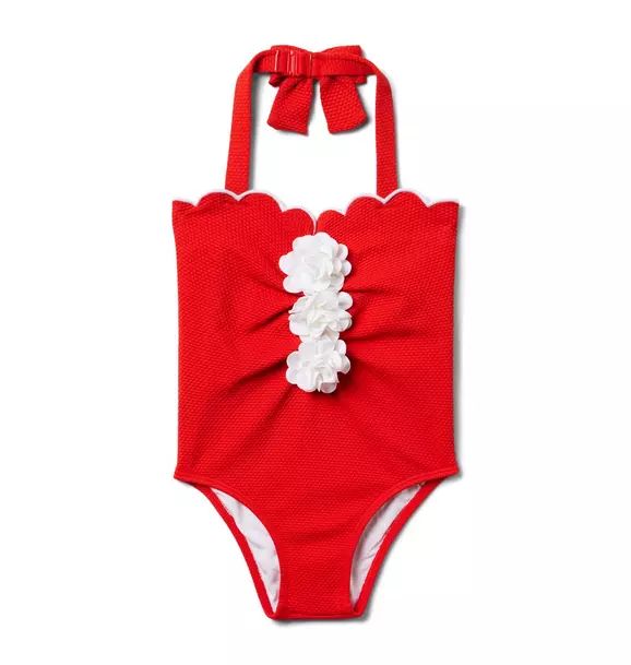 Recycled Rosette Halter Swimsuit | Janie and Jack