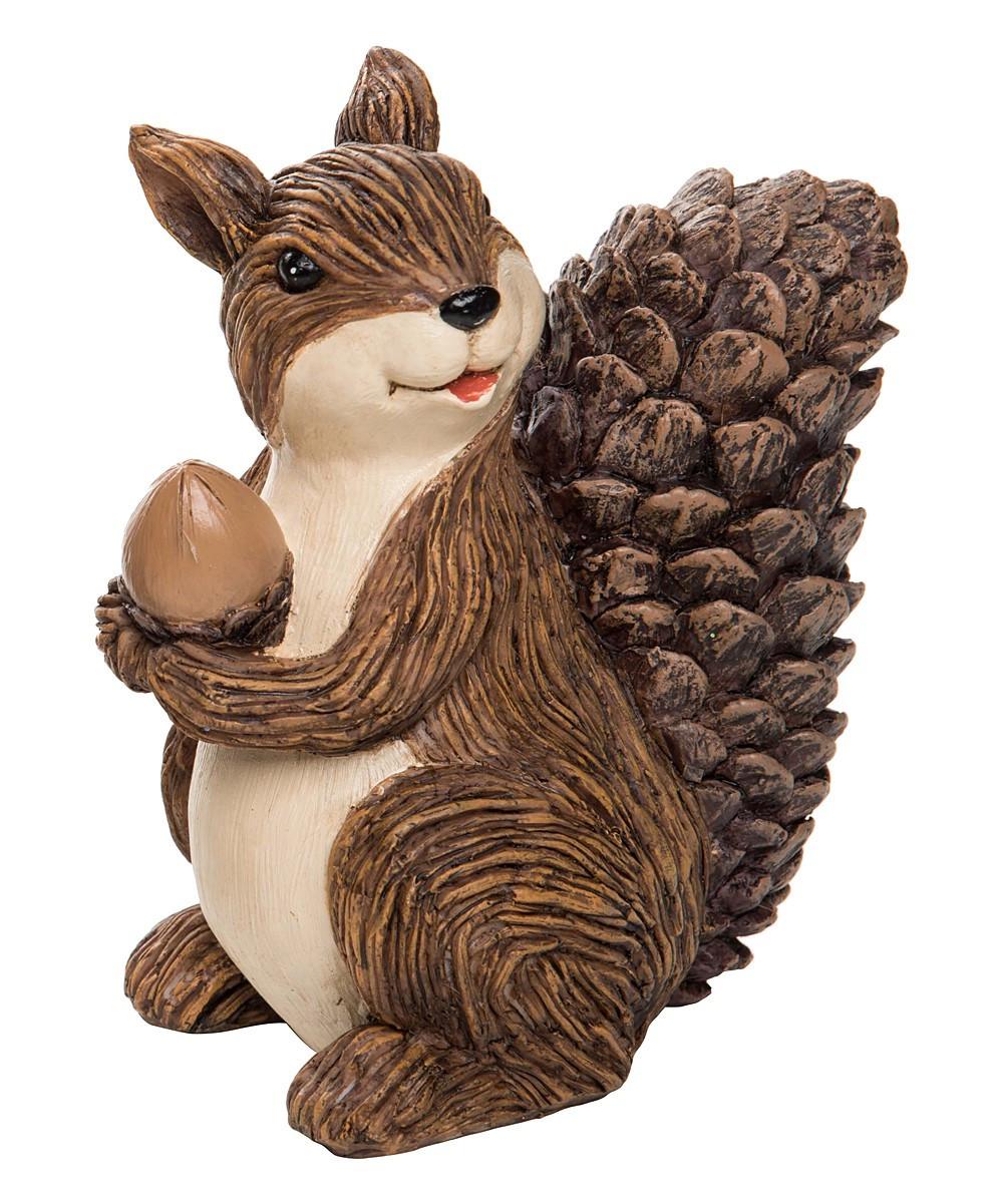 Transpac Statuaries - Left-Facing Acorn Squirrel Figurine | Zulily