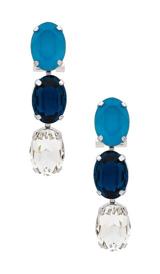 Triple Oval Cluster in Hues Of Blue & Silver | Revolve Clothing (Global)
