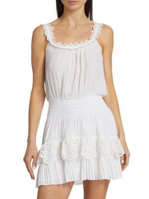 Ramy Brook Carla Smocked Minidress on SALE | Saks OFF 5TH | Saks Fifth Avenue OFF 5TH