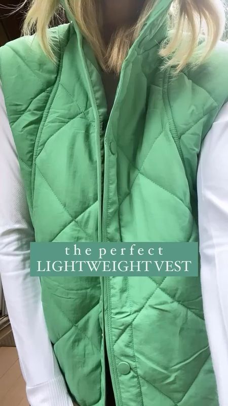 It’s officially vest weather - at least in some parts.  🙌🏻  This is a great and affordable light weight vest for morning walks, errands and kids sports games! TTS. Gretchen wearing a small here. 

#LTKSeasonal #LTKstyletip #LTKover40
