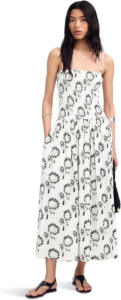 Madewell Women's Poplin Smocked Maxi Dress | Amazon (US)