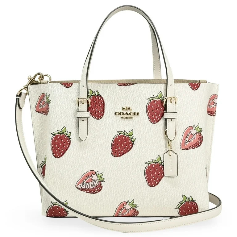 Coach Women's Mollie Medium Satchel in Signature Canvas with Strawberry Print (Chalk Multi) - Wal... | Walmart (US)