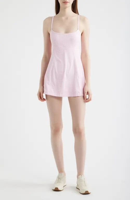 LoveShackFancy Vivianna Gingham Minidress in Tickled Pink at Nordstrom, Size Medium | Nordstrom