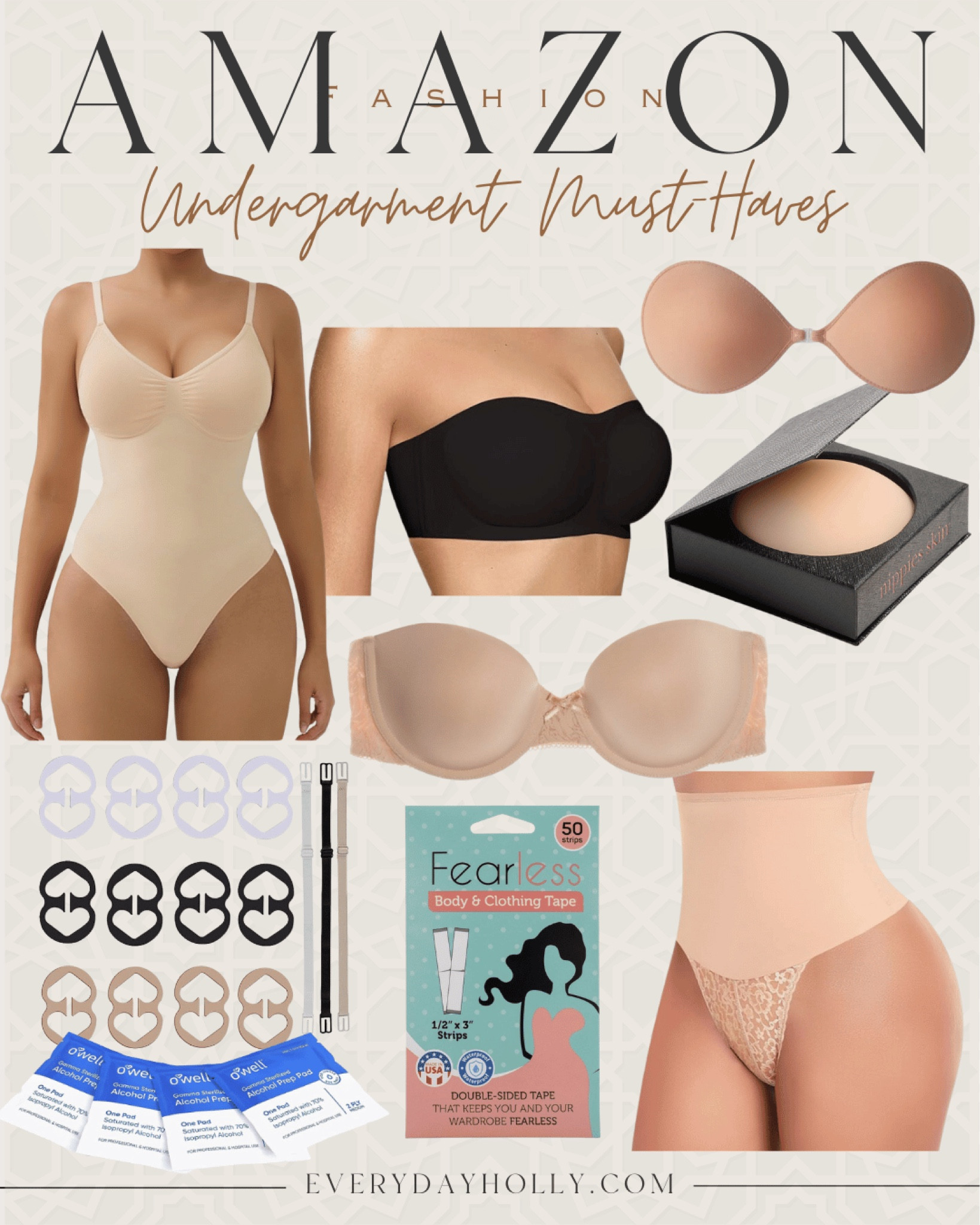 Undergarment Must Haves


strapless bras  shapewear  bra hooks  tan shapewear  sticky bras  bra hooks  amazon finds  women's undergarments  black bras  EverydayHolly

#LTKover40 #LTKstyletip #LTKbeauty