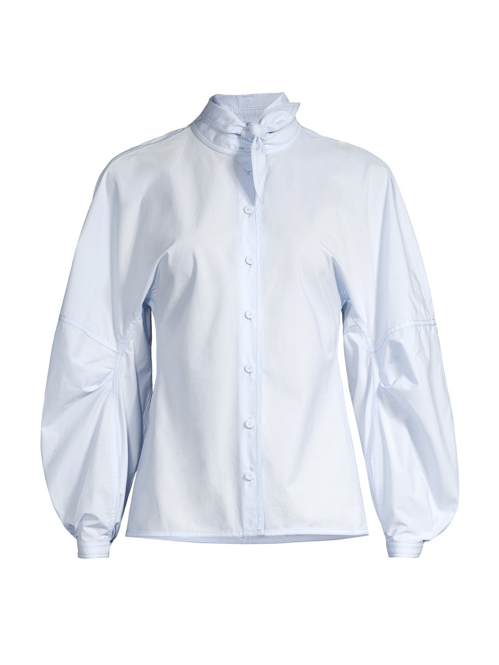 Self-Tie Balloon-Sleeve Blouse | Saks Fifth Avenue