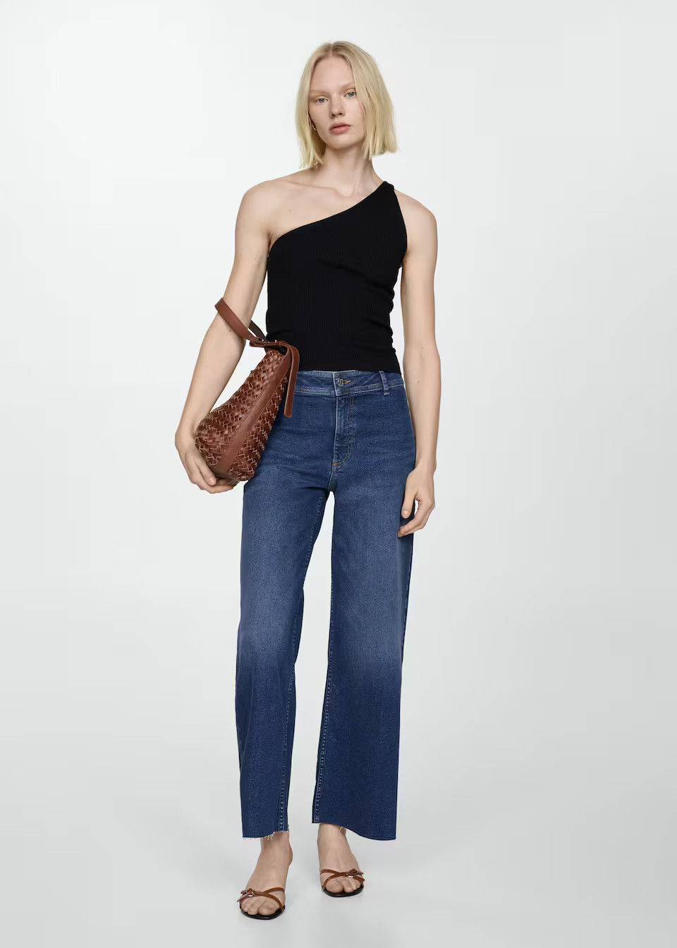 Jean style jupe-culotte catherin taille haute -  Femme | Mango France | MANGO (FR)