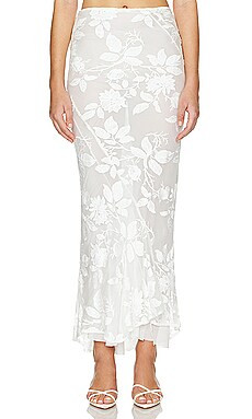JBQ Sevy Skirt in Off White from Revolve.com | Revolve Clothing (Global)