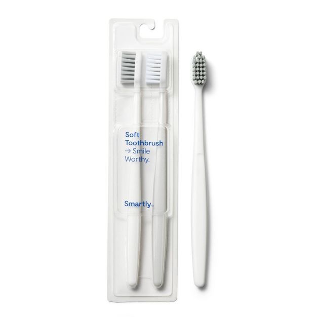 Soft Toothbrush - Trial Size - 2ct - Smartly&#8482; | Target