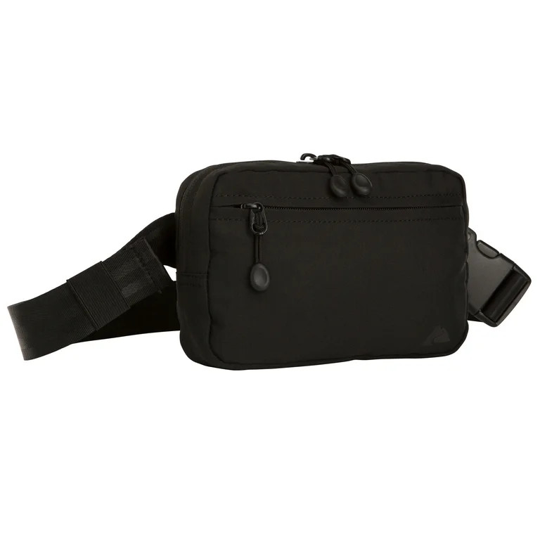 Ozark Trail Waistpack, Black Fanny Pack, Polyester, Zipper, on Waist, Adult | Walmart (US)