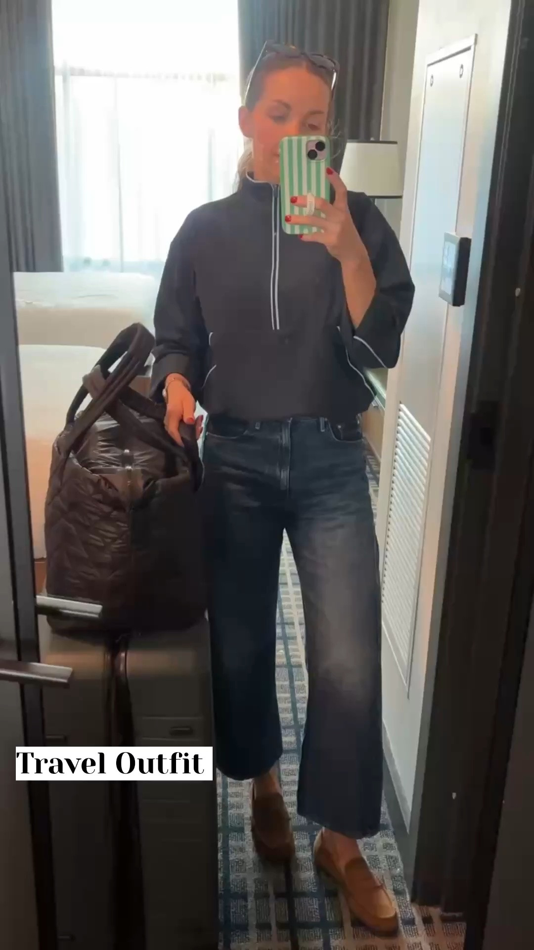 Travel home with me! 
@nordstrom jacket
@motherdenim 
@Anthropologie loafers
@Quince luggage

#LTKCon #LTKTravel