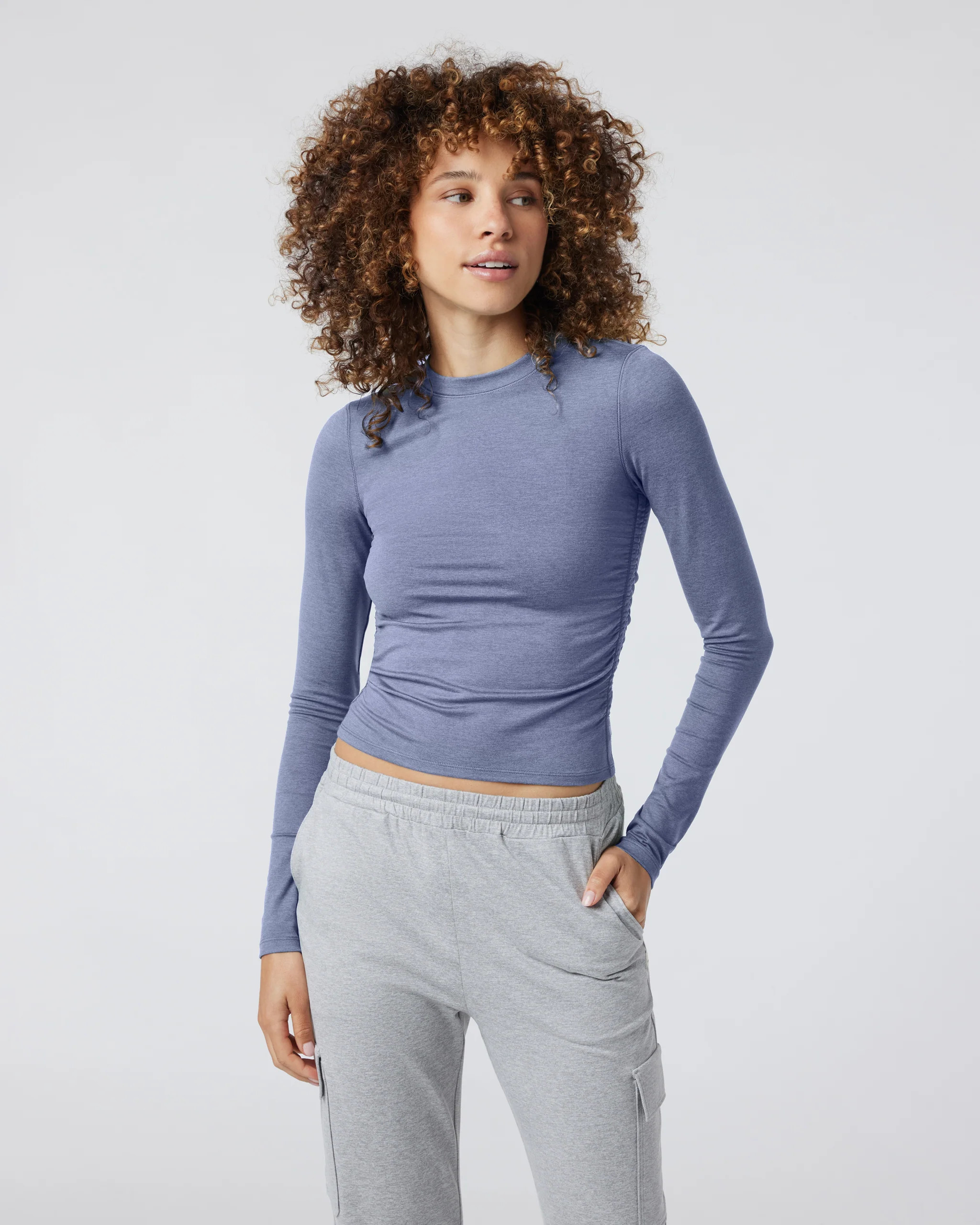 Long Sleeve Halo Ruched Tee | Vuori Clothing (US & Canada)