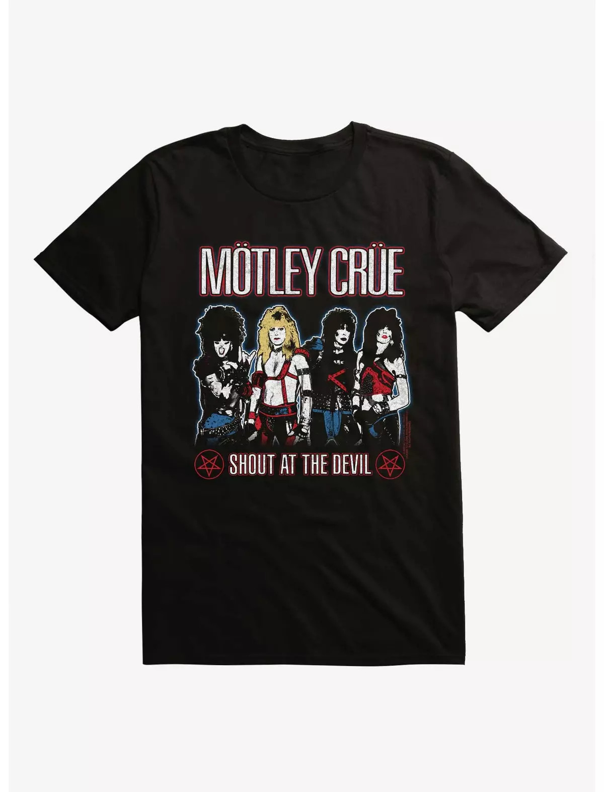 Motley Crue Shout At The Devil Pentagrams T-Shirt | Hot Topic | Hot Topic