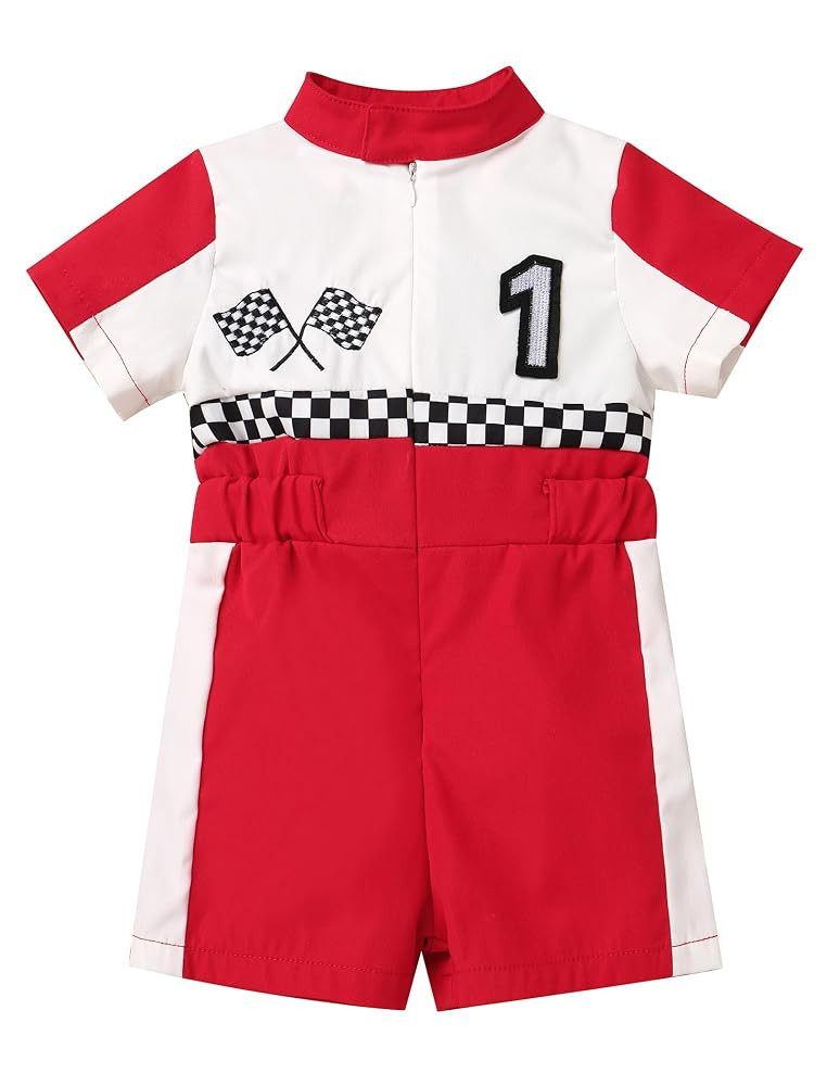 IBTOM CASTLE Baby Race Car Driver Outfit Boys Girls 1st 2nd Birthday Cake Smash Photoshoot Clothe... | Amazon (US)