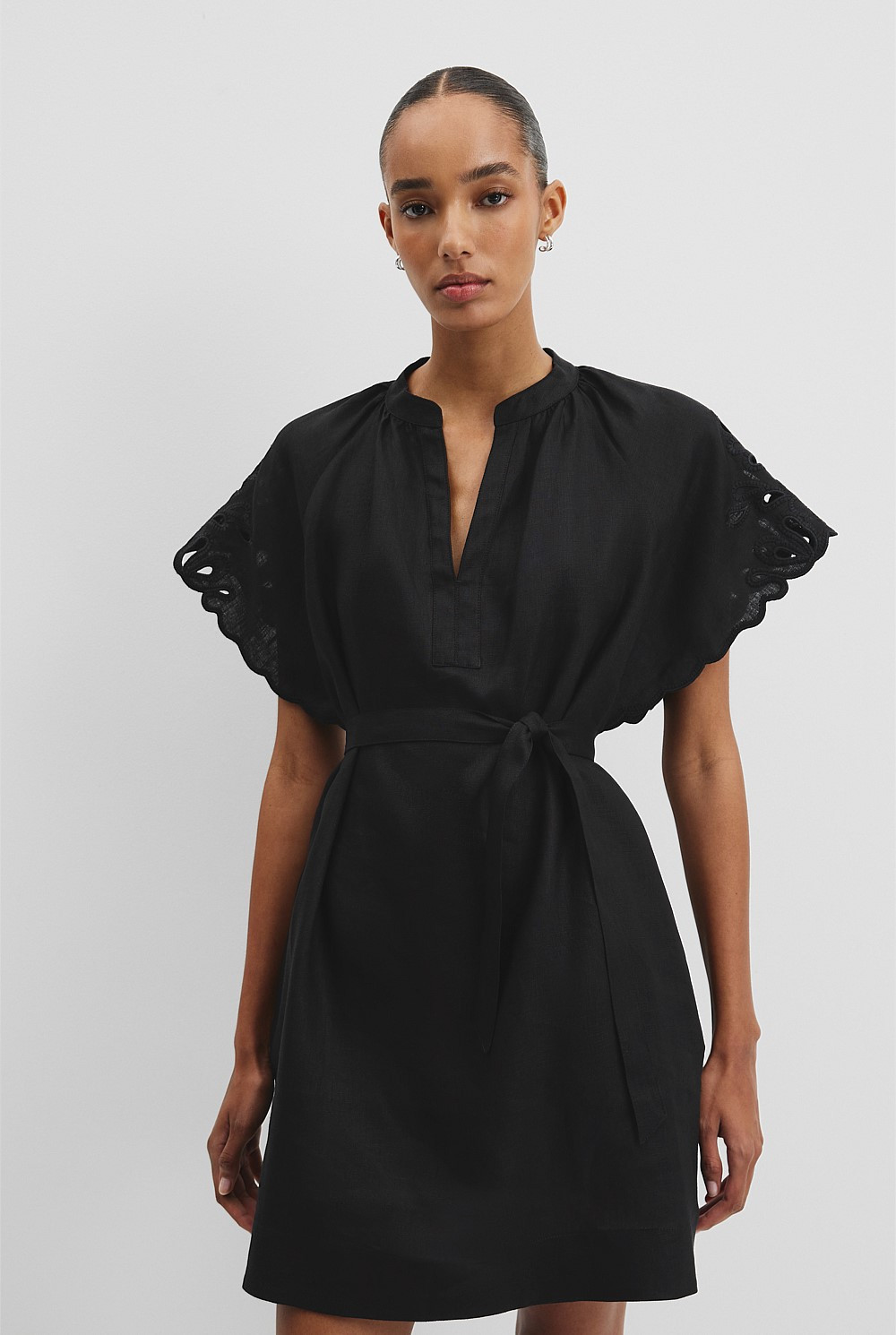 Cutwork Linen Mini Dress | Country Road