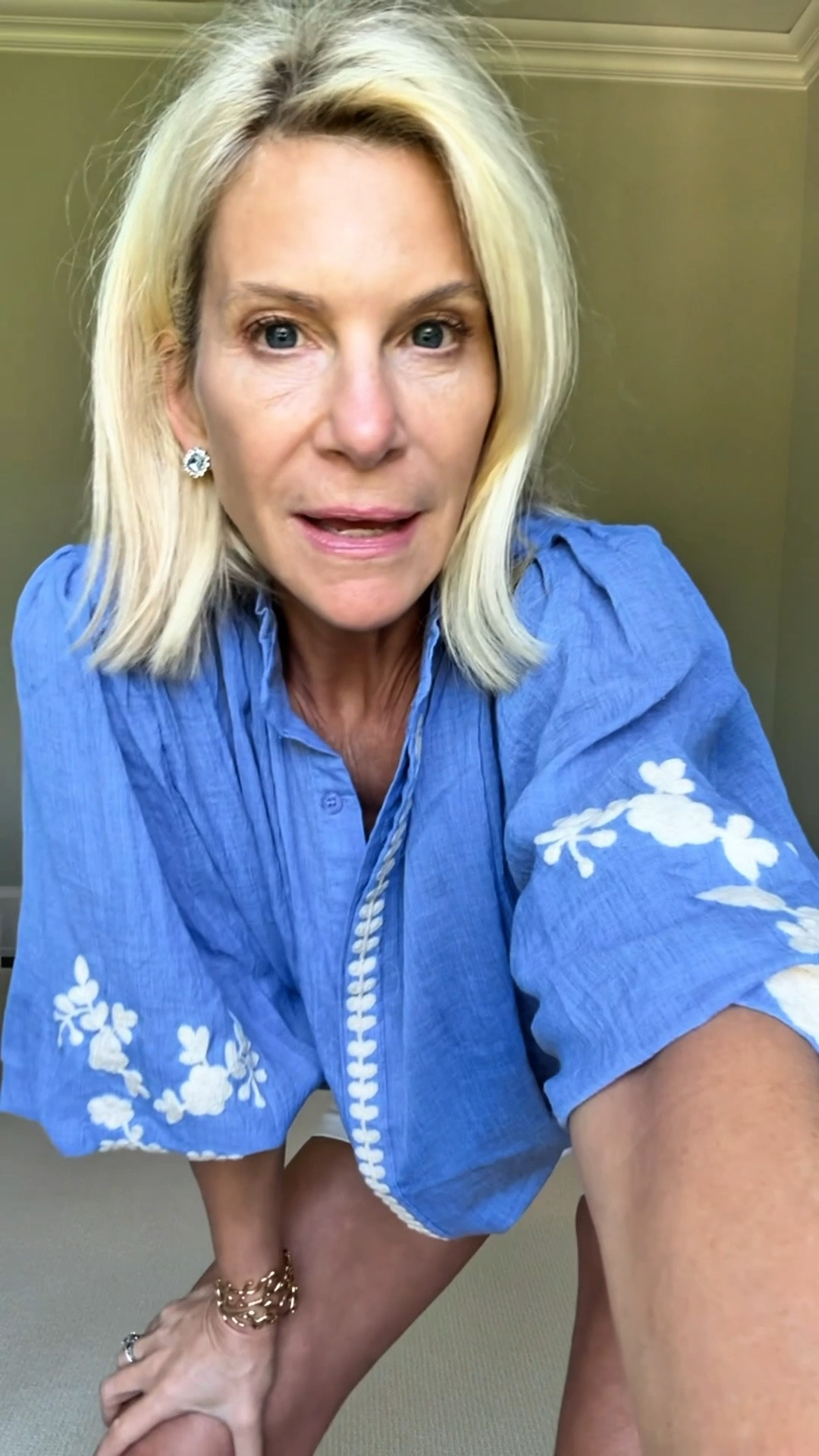Test new embroidered top for spring and summer!  Paired either white denim shirts and flat gold sandals!

#LTKootd #LTKOver40 #LTKSaleAlert
