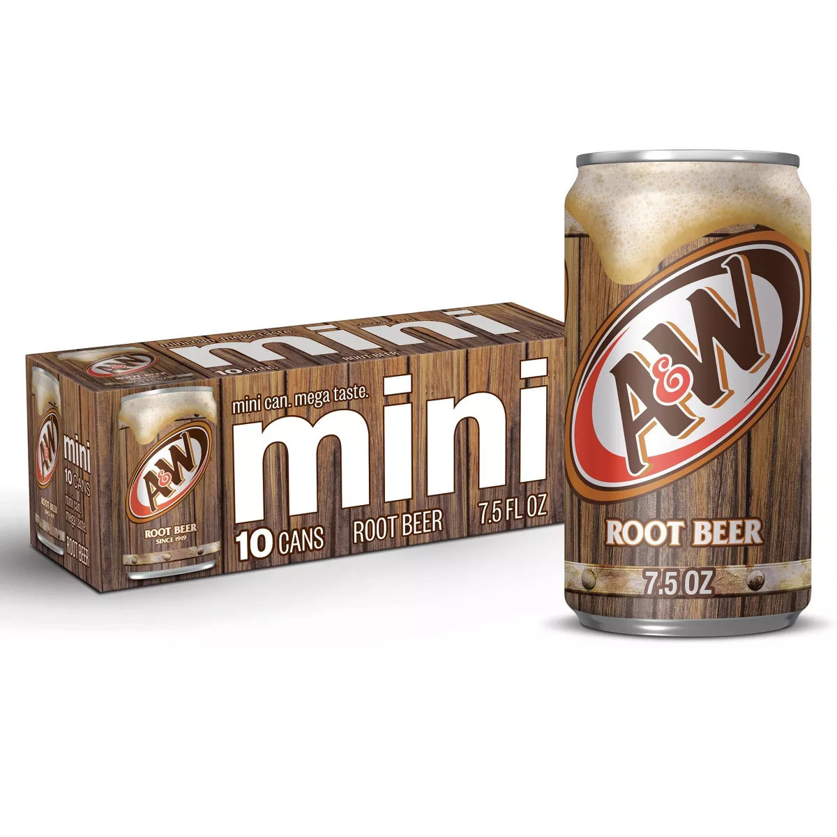 A&W Root Beer Soda - 10pk/7.5 fl oz Mini Cans | Target