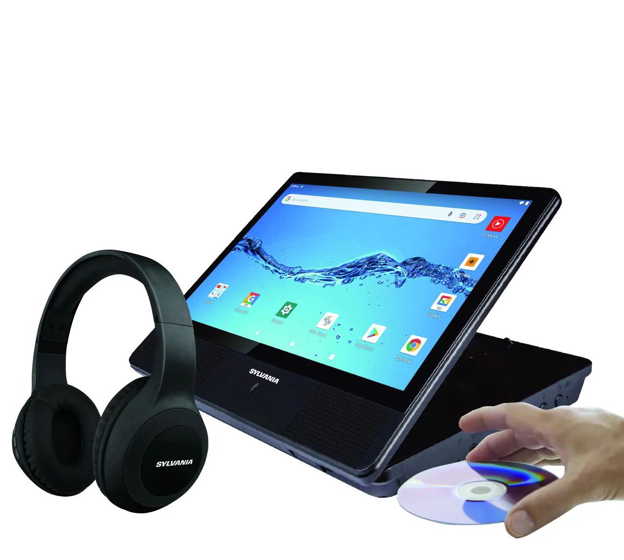 Sylvania 10.1" Quad Core Tablet/Portable DVD Combo With Bluetooth Headphones, 1GB/16GB, Android 1... | Walmart (US)