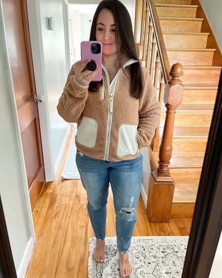 Cozy Sherpa jacket perfect for Fall 

#LTKfit #LTKunder50 #LTKSeasonal