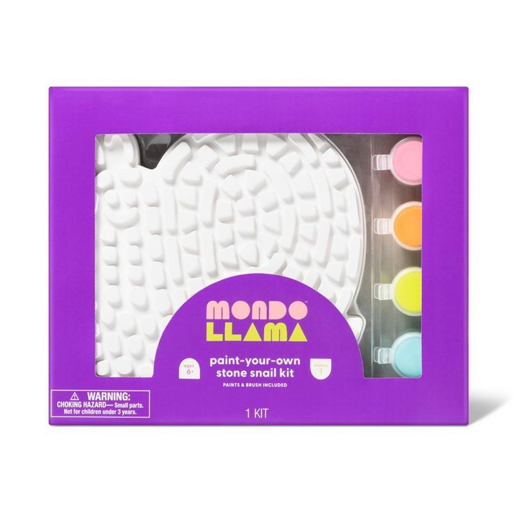 3pc Paint-Your-Own Stone Snail Kit - Mondo Llama™ | Target