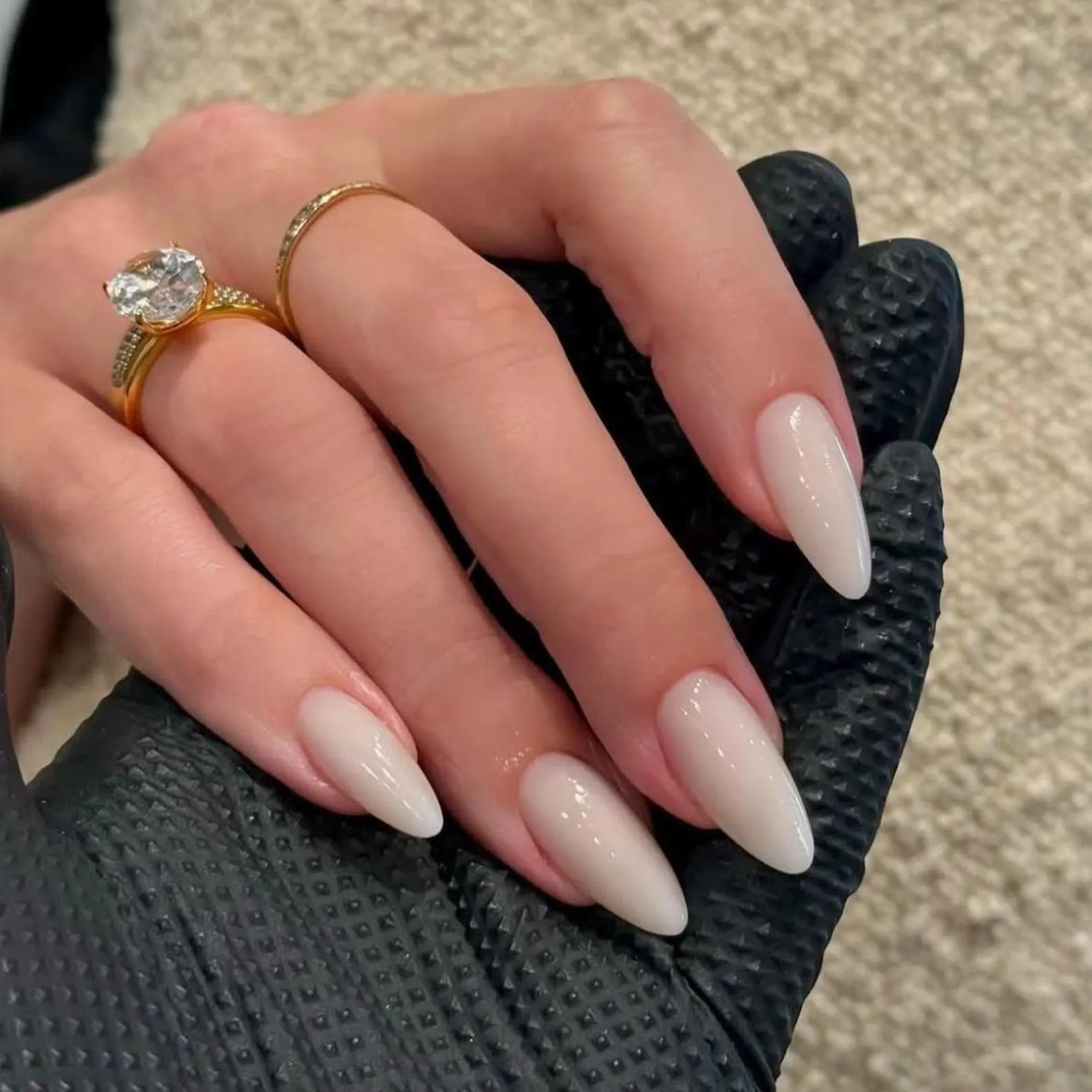 Milky White Press On Nails – Sheer White Almond Nails, Clean Girl Nails, Minimal Luxury Press O... | Etsy (Global)