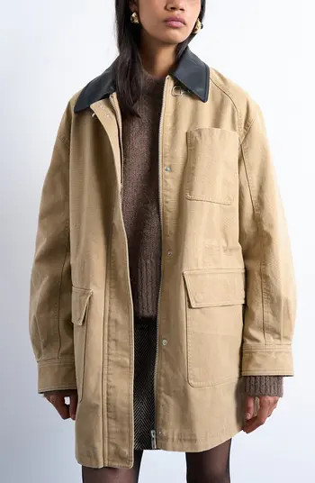 Topshop Cotton Blend Barn Jacket | Nordstrom | Nordstrom