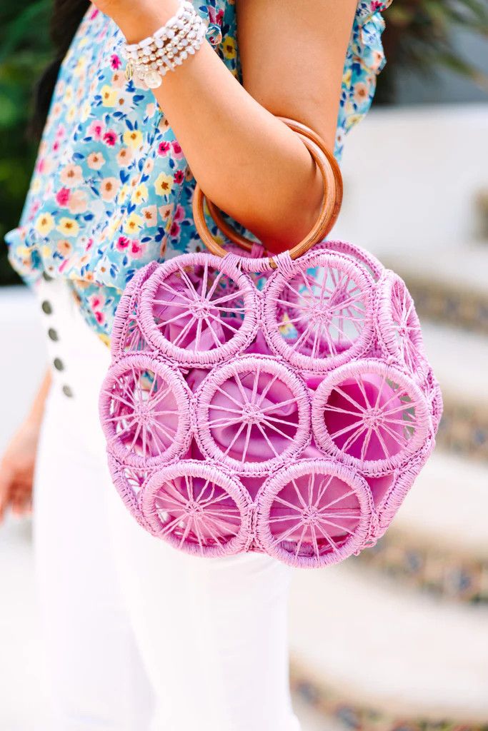 On My Mind Fuchsia Pink Straw Purse | The Mint Julep Boutique