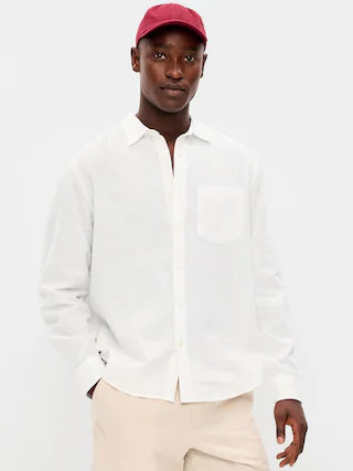 Classic Fit Linen-Blend Shirt | Old Navy (US)