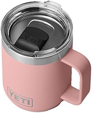 YETI Rambler 10 oz Stackable Mug, Stainless Steel, Vacuum Insulated with MagSlider Lid, Sandstone Pi | Amazon (US)