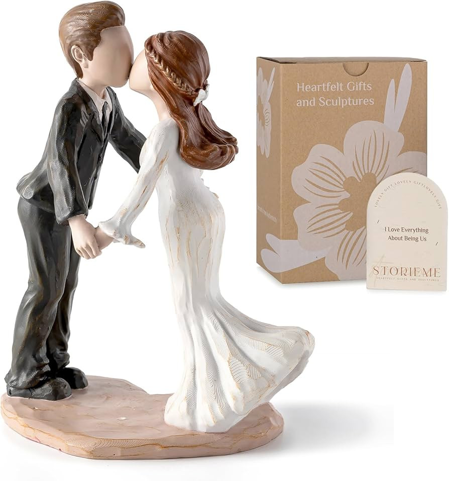 Wedding Cake Toppers Bride and Groom: Romantic Gifts for Couples Anniversary Engagement Valentine... | Amazon (US)