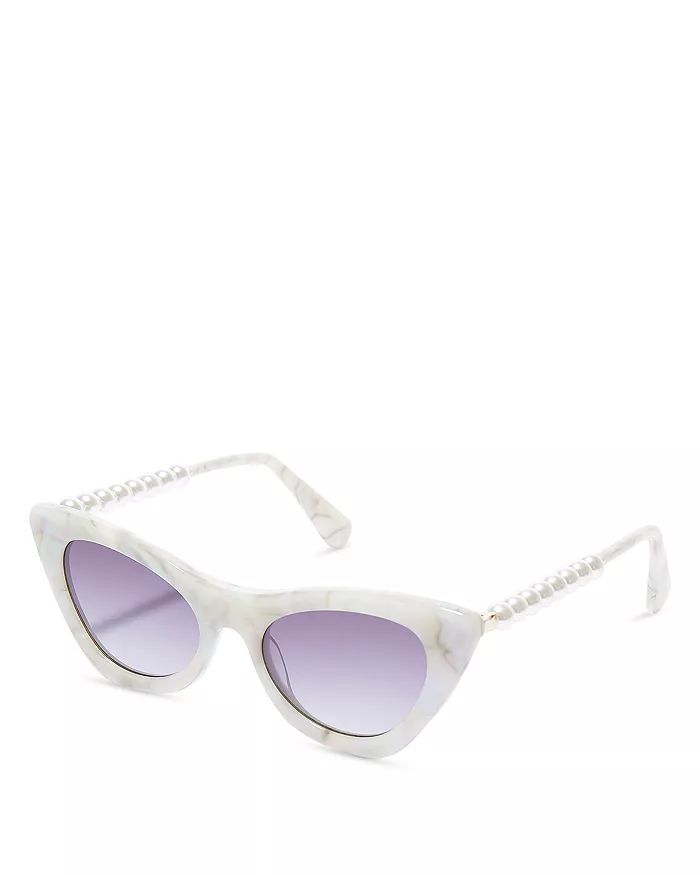 Downtown Cat Eye Faux Pearl Sunglasses, 50mm | Bloomingdale's (US)