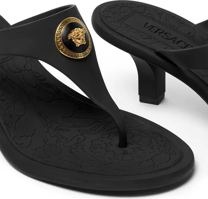 Versace Alia Medusa T-Strap Sandal (Women) | Nordstrom | Nordstrom