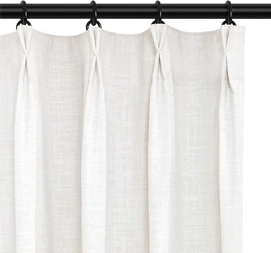 INOVADAY Pinch Pleated Blackout Curtains 84 Inch Length 2 Panels Set, 100% Blackout Curtains for ... | Amazon (US)
