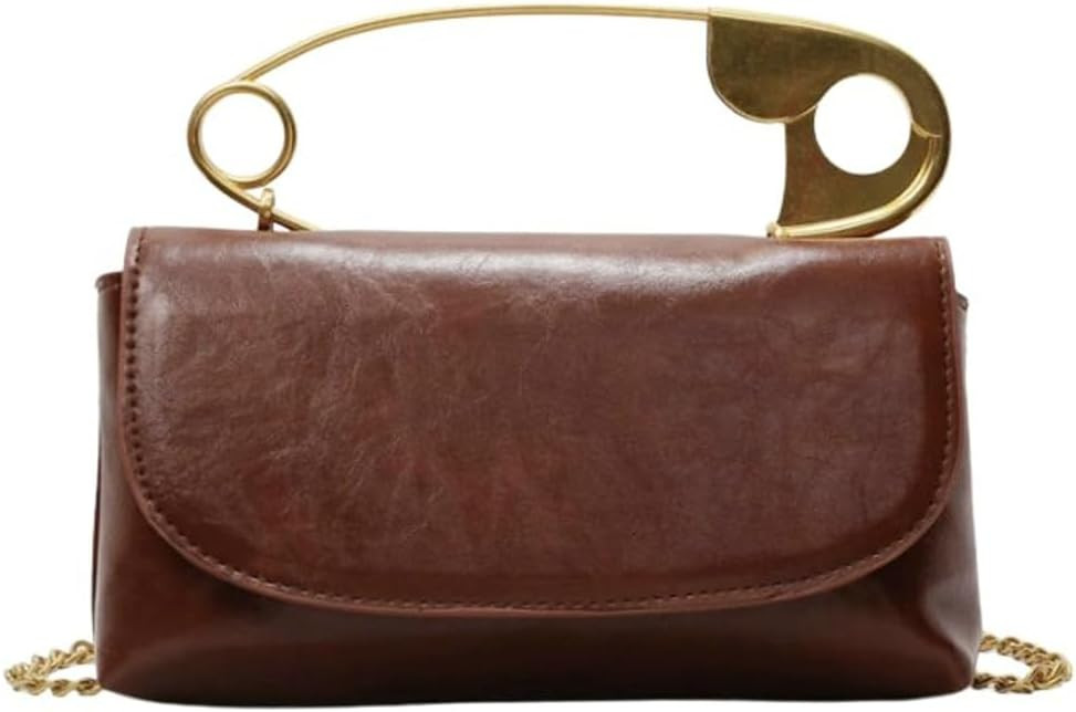 2026 Trendy Tote Bag Womens Paper Clip Small Top Handle Purse Hobo Clutch Faux Leather Crossbody Bag Shoulder Handbag Purse | Amazon (US)