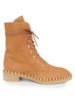 Stuart Weitzman Sondra Faux Pearl-Embellished Suede Combat Boots on SALE | Saks OFF 5TH | Saks Fifth Avenue OFF 5TH