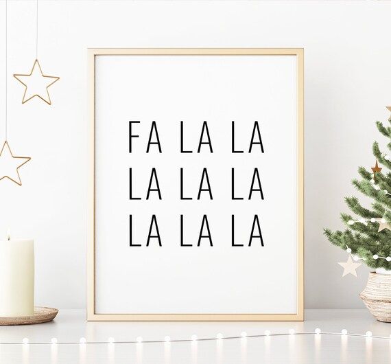 Fa La La La La Printable Art, Christmas Lyrics, Christmas Printable Wall Art, Christmas Song Lyri... | Etsy (US)