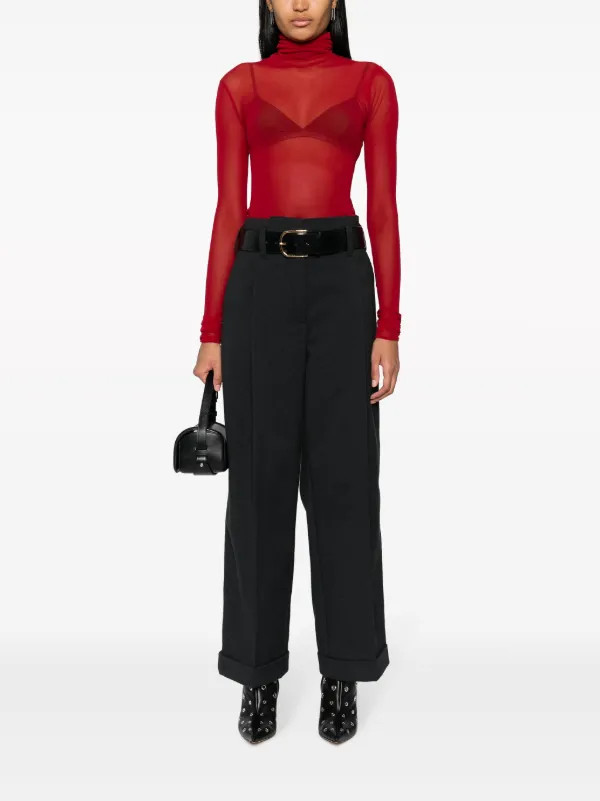 Philosophy Di Lorenzo Serafini semi-sheer high-neck Top  - Farfetch | Farfetch Global