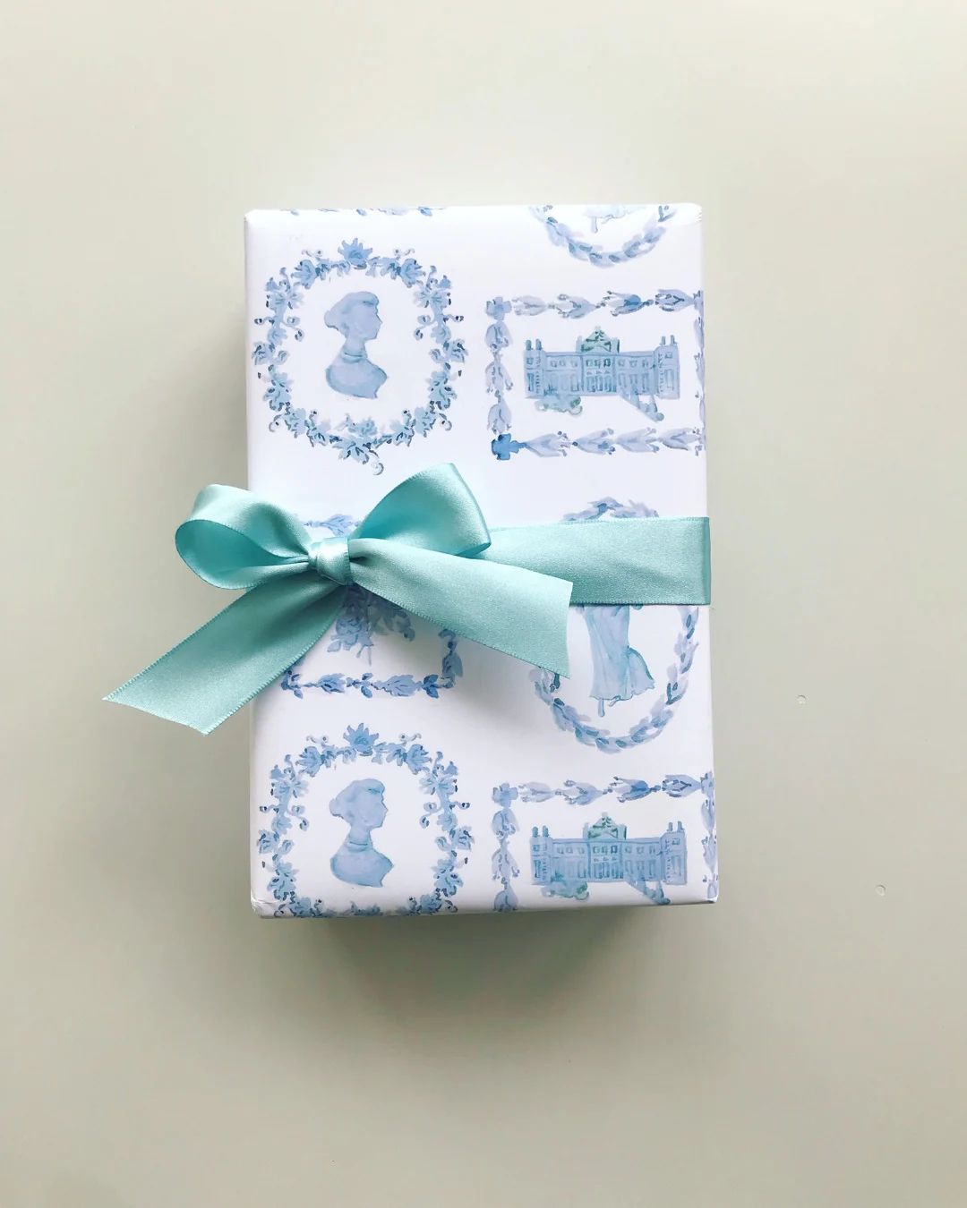 Wrapping Paper: English Blue on White Jane Austen gift Wrap - Etsy | Etsy (US)
