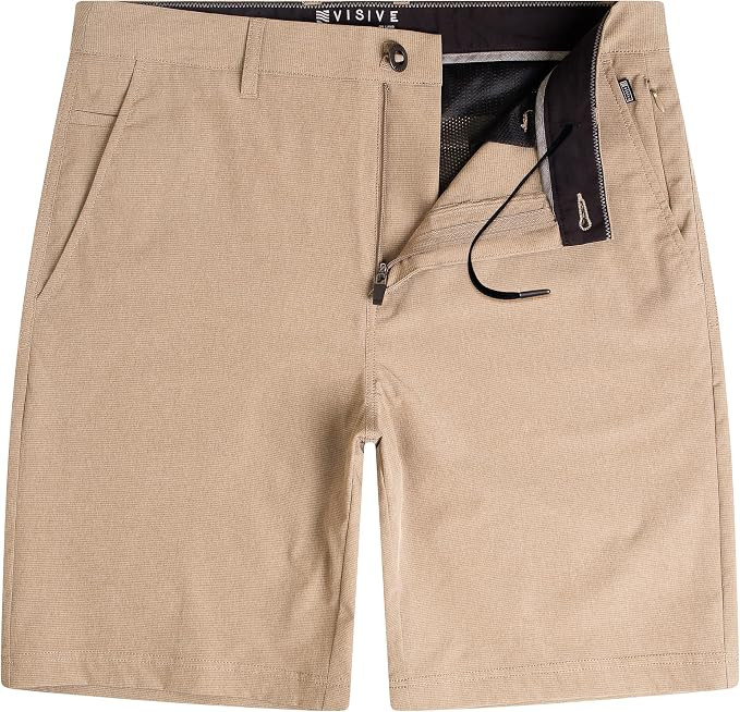 Visive Alpha Mens Hybrid Shorts. 9 Inch Dress Golf Shorts, Quick Dry 4-Way Stretch Premium Lightw... | Amazon (US)