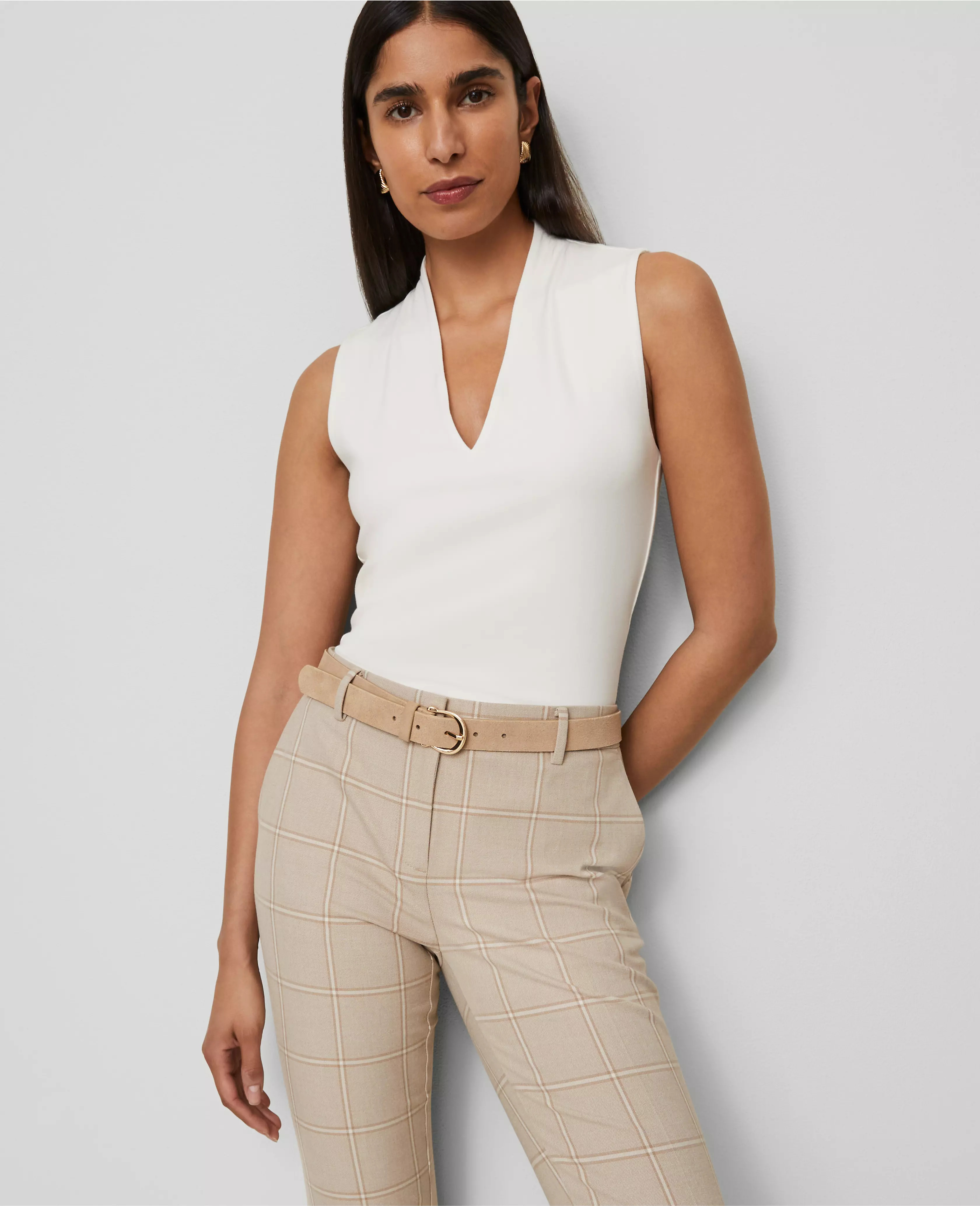 Sleeveless V-Neck Top | Ann Taylor