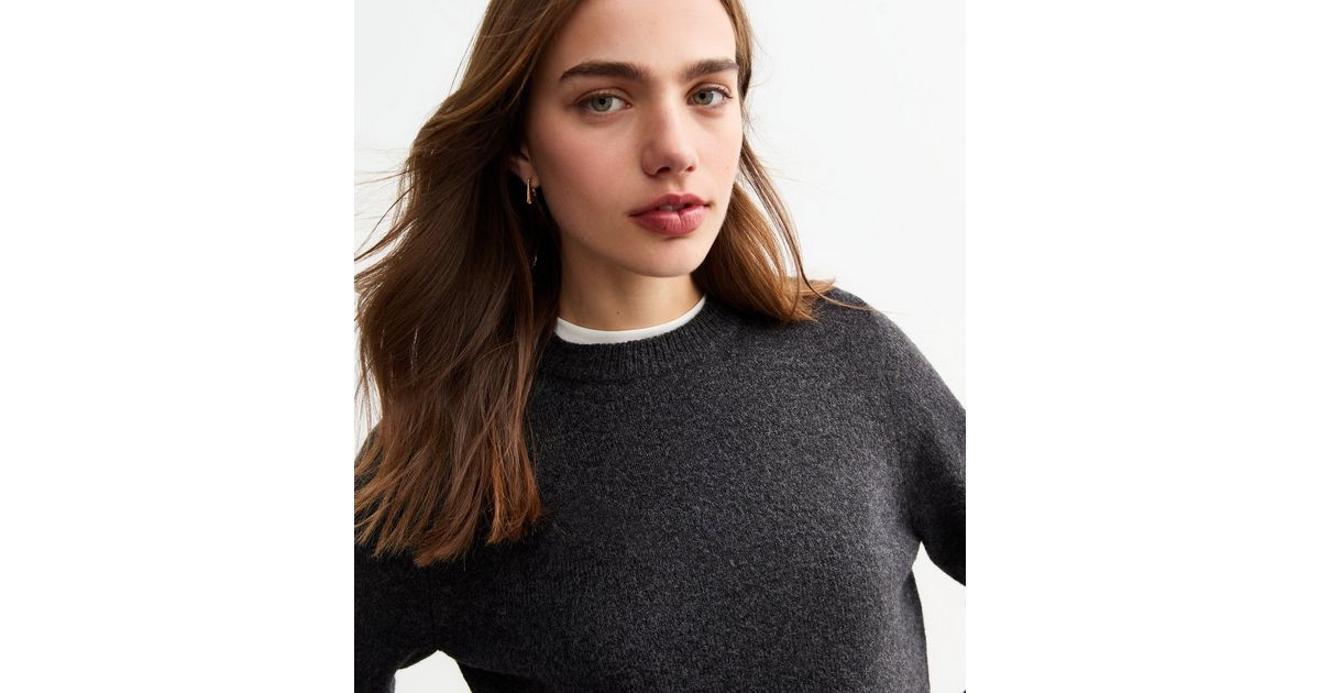 Dark Grey Crew Neck Knit Jumper
						
						Add to Saved Items
						Remove from Saved Items | New Look (UK)