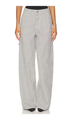 GRLFRND Angelina Baggy Slouch Jean in Ticking Stripe from Revolve.com | Revolve Clothing (Global)