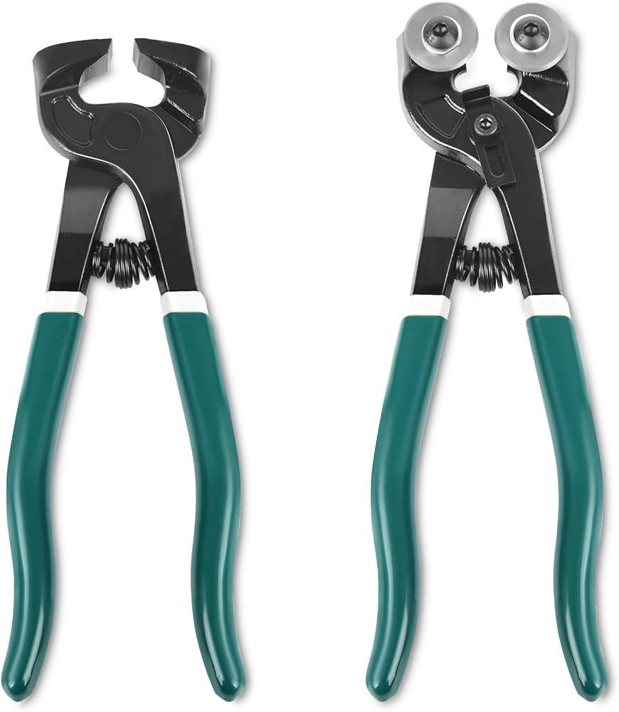 2Pcs Glass Tile Nippers Set,Heavy Duty Wheeled Glass Mosaic Nipper & Hd Ceramic Tile Nipper, Prof... | Amazon (US)