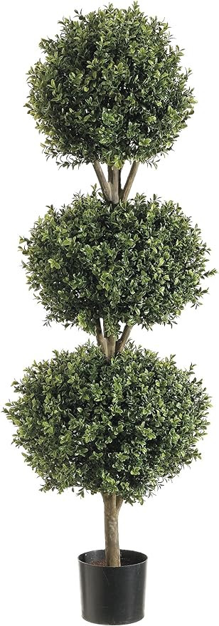Silk Decor 1 4'TRI Ball Boxwood TOP.(P) GRTT Greenery, 48-in, Two Tone Green | Amazon (US)