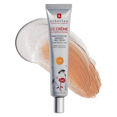 Erborian Color Correcting CC Cream with Centella Asiatica, Tan (Dore) - Light Multi-Purpose Facial Concealer with Illuminating Finish Soothes & Hydrates - SPF Korean Skincare Skin Perfector - 1.5 Oz | Amazon (US)